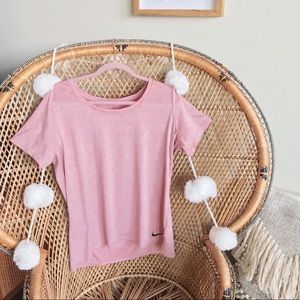 NIKE DRI FIT PINK SHORT SLEEVE TOP SZ XL